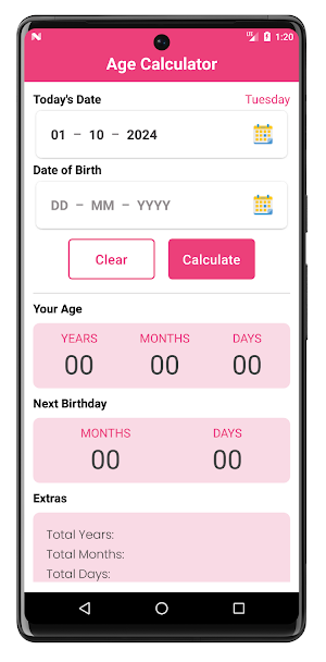 Age Calculator - Date Of Birth Screenshot 1