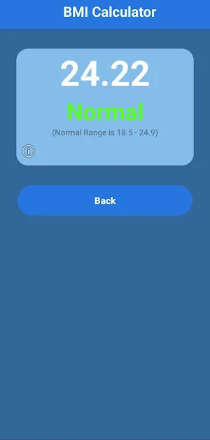 BMI - Calculator Screenshot 2