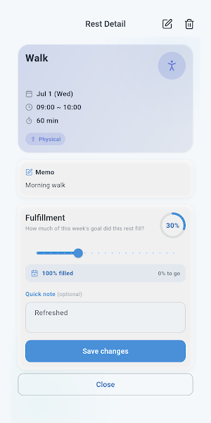 Rest Planner: Burnout Recovery Screenshot 2