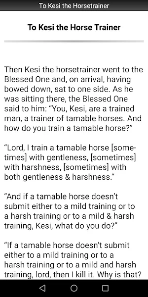 To Kesi the Horsetrainer Sutta Screenshot 1