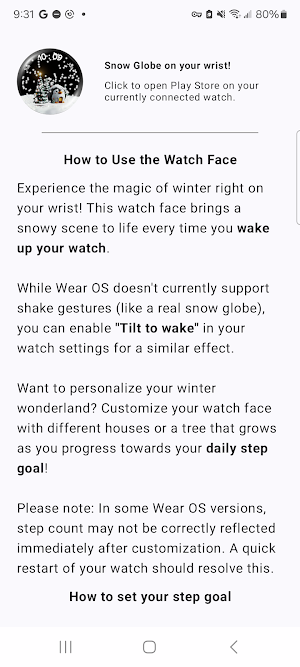 Snow Globe Watch Face: Winter Screenshot 0