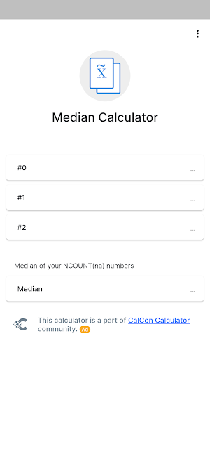 Median Calculator Screenshot 0