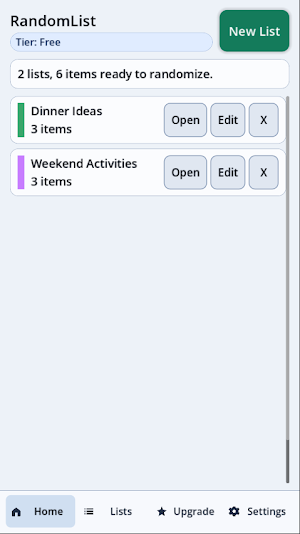 RandomList: Picker Screenshot 0