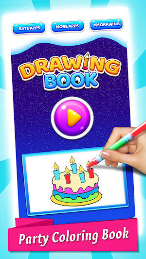 Party Coloring Book & Drawing Game Screenshot 0