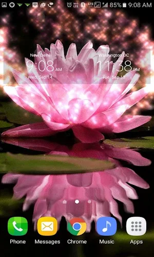 Magical Pink Flower LWP Screenshot 2