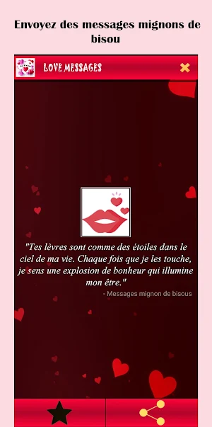 Messages  d'amour trop mignon Screenshot 1