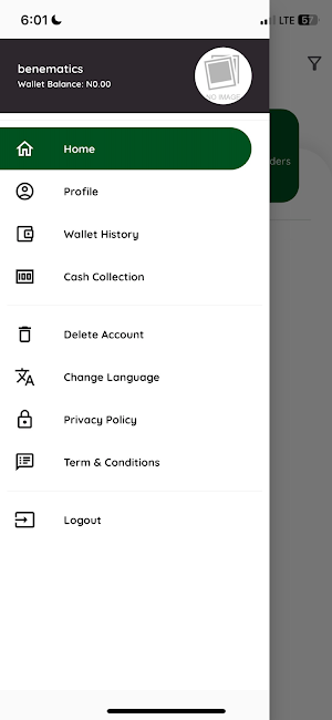 TransEat Delivery App Screenshot 1