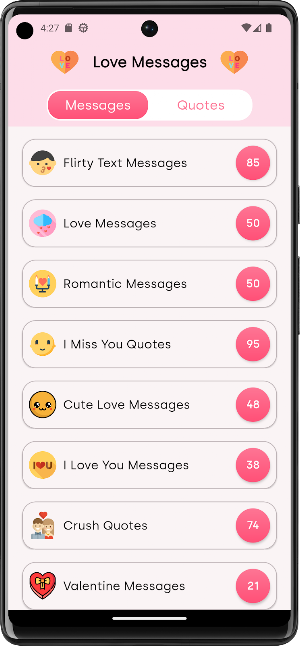 Romantic Love Messages Screenshot 0