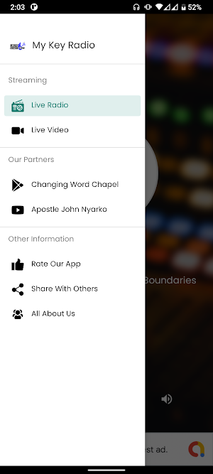 My Key Radio Online Screenshot 1