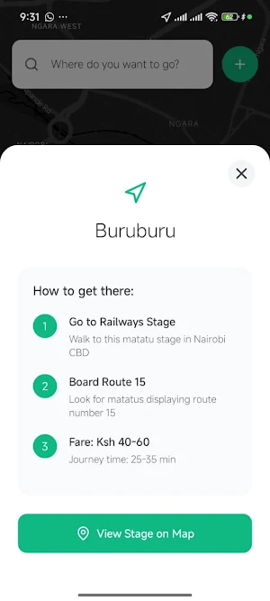 MatatuGo: Matatu Stage Locator Screenshot 3
