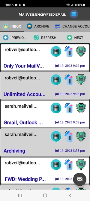 MailVeil Encrypted Email Screenshot 2