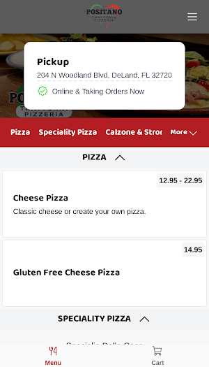 Positano Trattoria Pizzeria Screenshot 1
