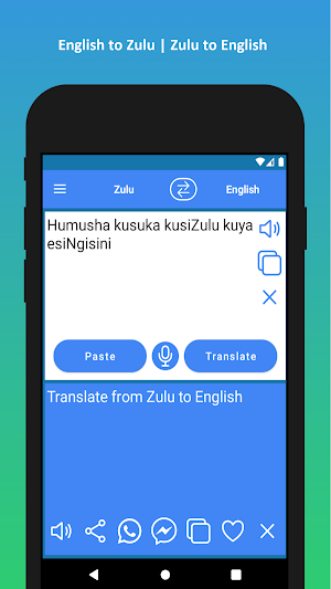Zulu English Translator app Screenshot 1
