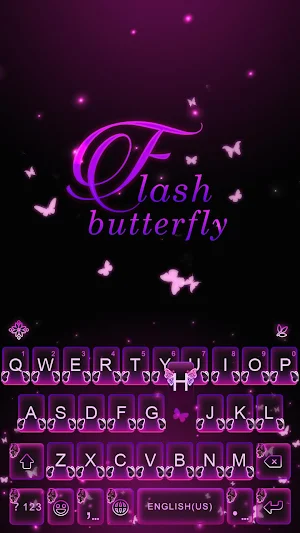 Flash Butterfly Keyboard Theme Screenshot 1