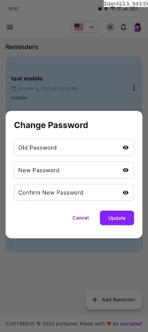 purtainet's Reminder Screenshot 1