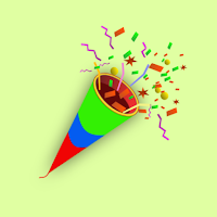 Confetti cannon party popper