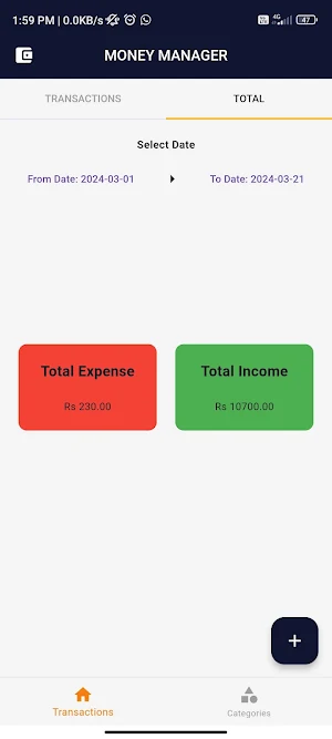 Money Manager Screenshot 1