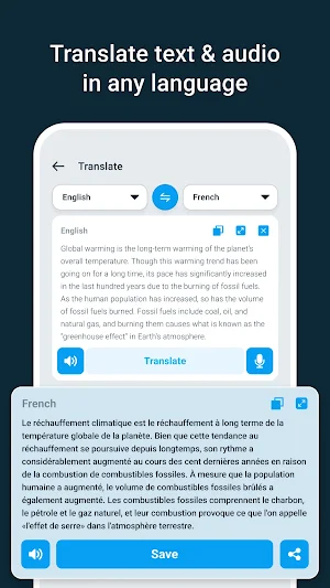 Voice Translator & Audio Saver Screenshot 2