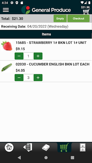 General Produce Co. Checkout Screenshot 3