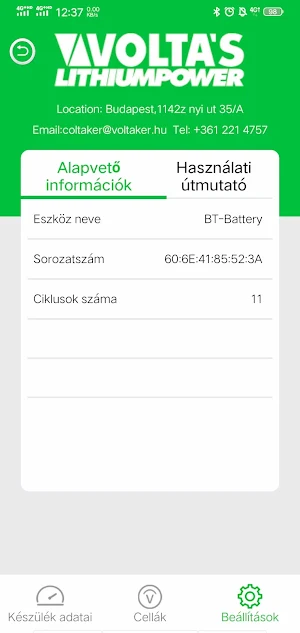 Voltas akku Screenshot 0
