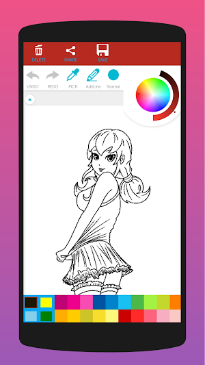 Anime Coloring Book for Adults Screenshot 1