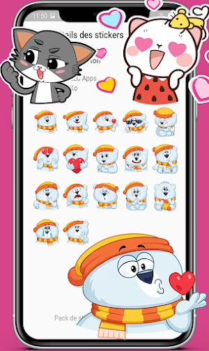cute cartoon stickers Screenshot 2