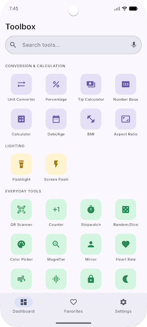 Toolbox - Everyday Utilities Screenshot 1