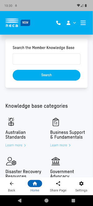NECA Member Portal Screenshot 0