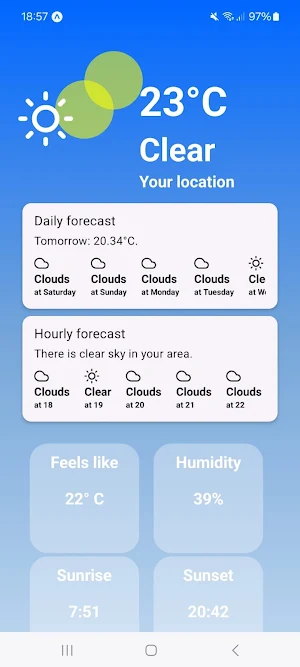 Kukiweb WeatherLite Screenshot 2