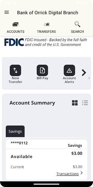Bank of Orrick Digital Branch Screenshot 3