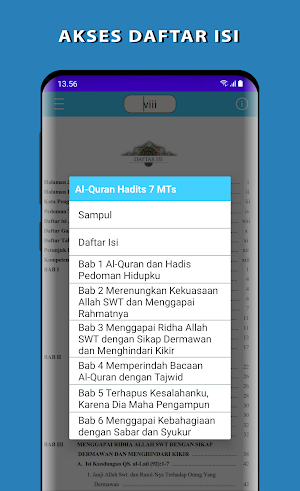 Al-Qur'an Hadis Kelas 7 MTs Screenshot 1