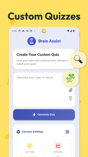 Brain Assist - AI Quiz & TTS Screenshot 0