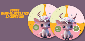 Cute animal watch face Screenshot 1