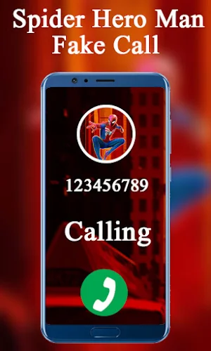 Spider hero man Prank Call Screenshot 1