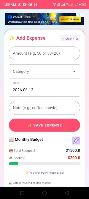 Expense Finance Tracker Pro Screenshot 0
