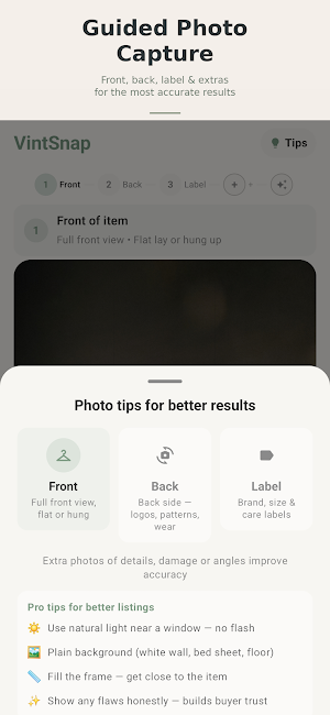 VintSnap: Sell on Vinted Fast Screenshot 1