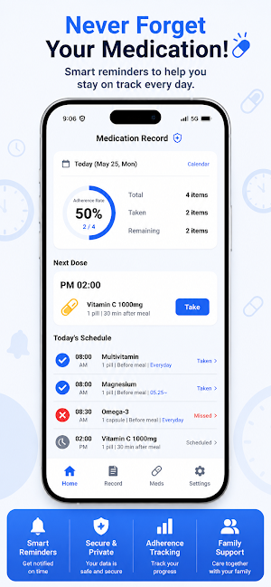 MedTracker - Med Reminder Screenshot 1