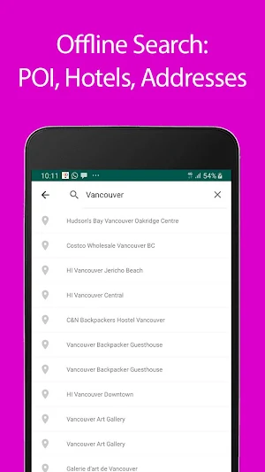 Vancouver Offline Map and Travel Guide Screenshot 2