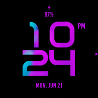 Stylish Purple Watch Face
