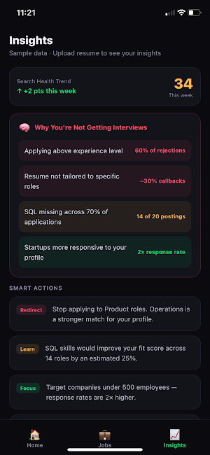 Klarr: Job Search Intelligence Screenshot 1