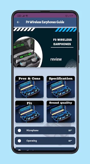 F9 Wireless Earphones Guide Screenshot 2