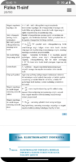 Fizika 11-sinf Screenshot 2