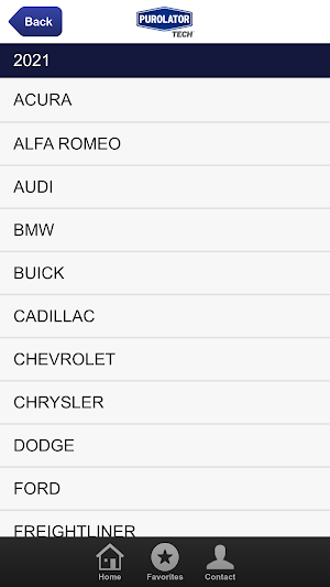 PurolatorPRO Filter Finder Screenshot 1