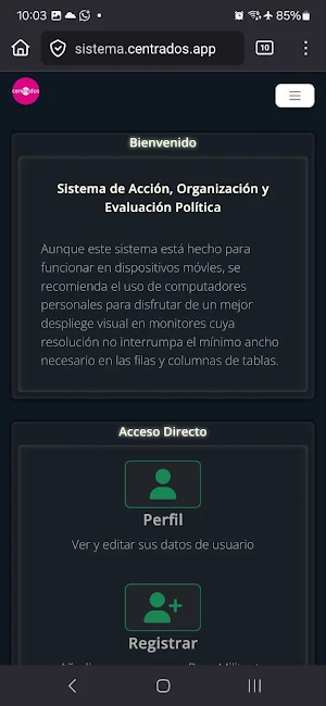 Sistema Político Screenshot 1