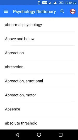 Psychology Dictionary Screenshot 1