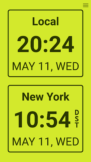 World Clock Dual Digital Clock Screenshot 2