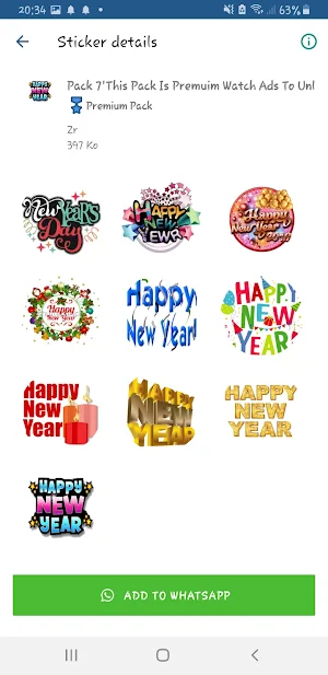 2024 New Year Stickers Screenshot 1