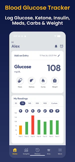 Blood Glucose App - Glucobyte Screenshot 0