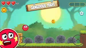 Roller Ball, Red Bounce Ball 5 Jump Ball Adventure Screenshot 3