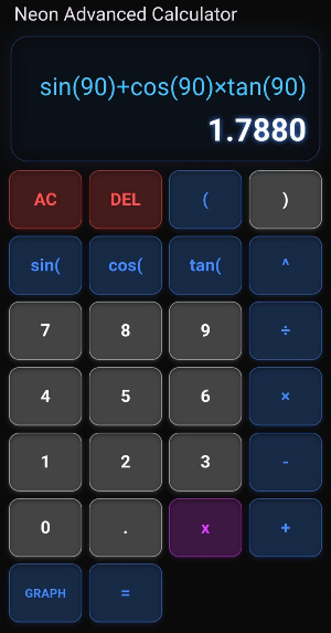 Neon Calculator Screenshot 0
